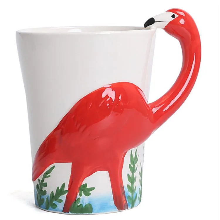 

Amazon Hot Cartoon Custom Milk Breakfast Cup Children Water Cup Office Coffee Cup Creative Handle Travel Ceramic Coffee Mug