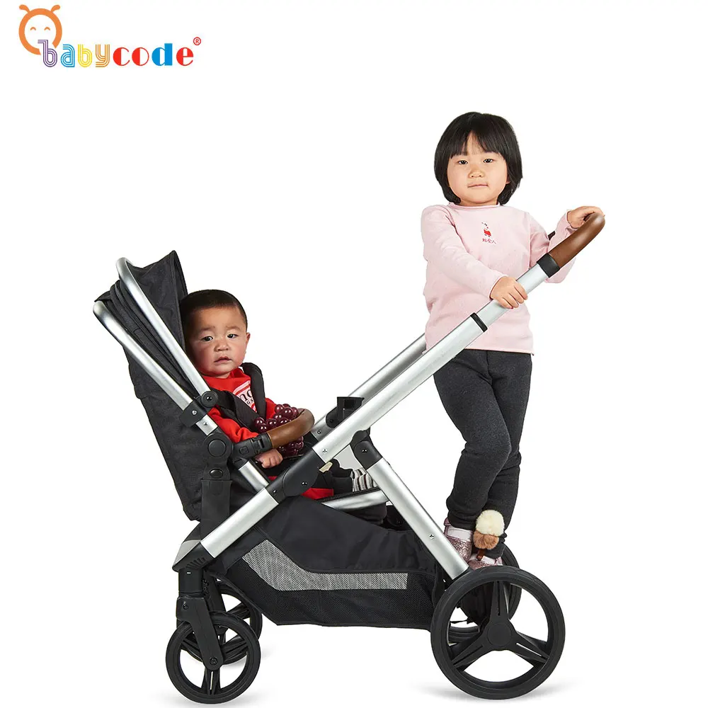 
2020 new design factory luxury two kids stroller with buggy board 