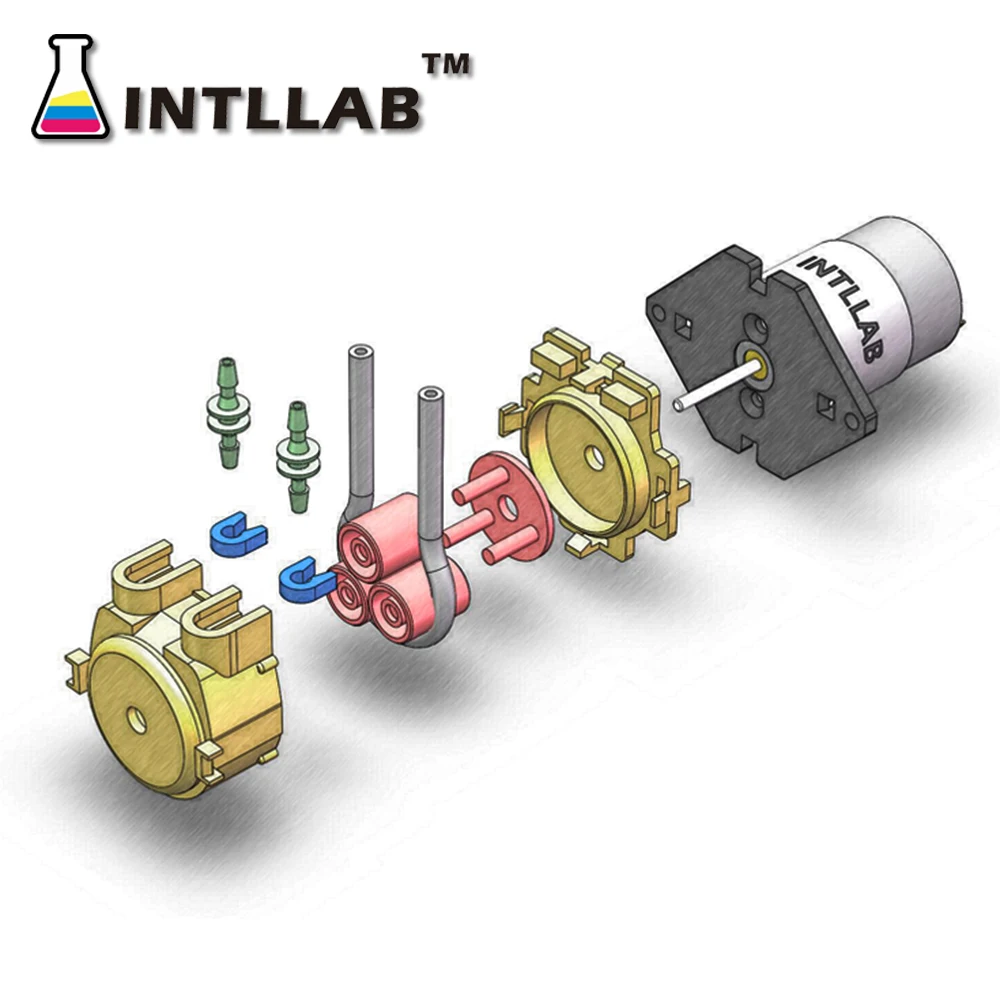 
INTLLAB DIY Peristaltic Liquid Pump Dosing Pump 19 ~ 100ml/min for Aquarium Water Lab pumps 