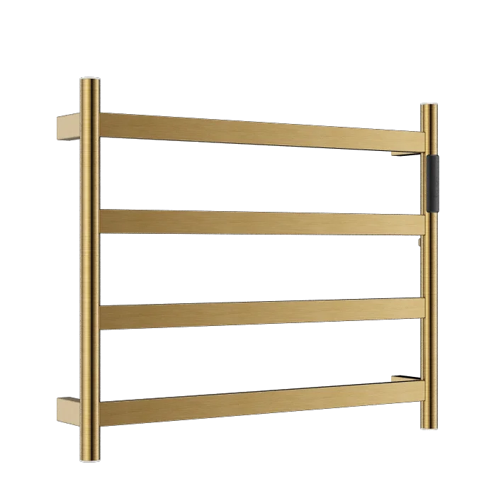 

Towel Warmer Wall Mounted 4 Bars Electric Brushed Gold Stainless Steel Heated Towel Racks for Bathroom