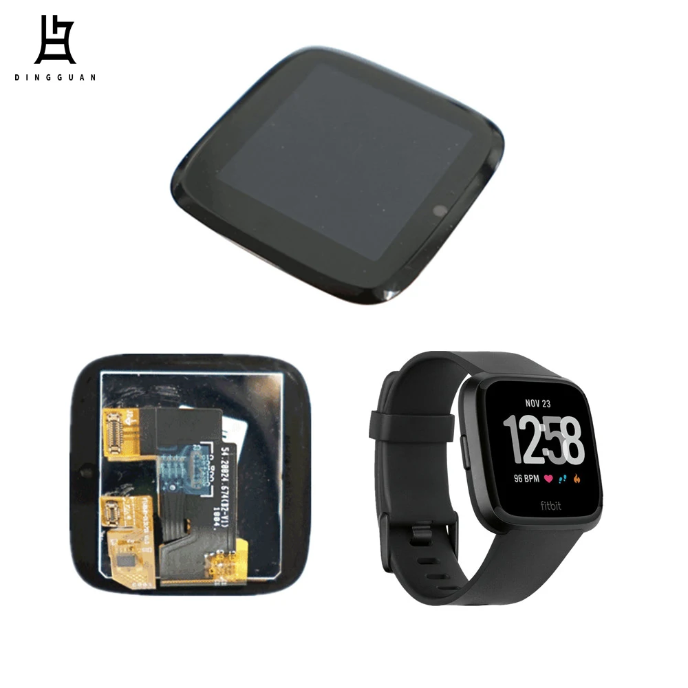 

2019 Newest Arrival Original LCD Touch Screen Display for Fitbit Versa FB504 FB505 Smartwatch LCD Touch Screen Replacement Part, Black