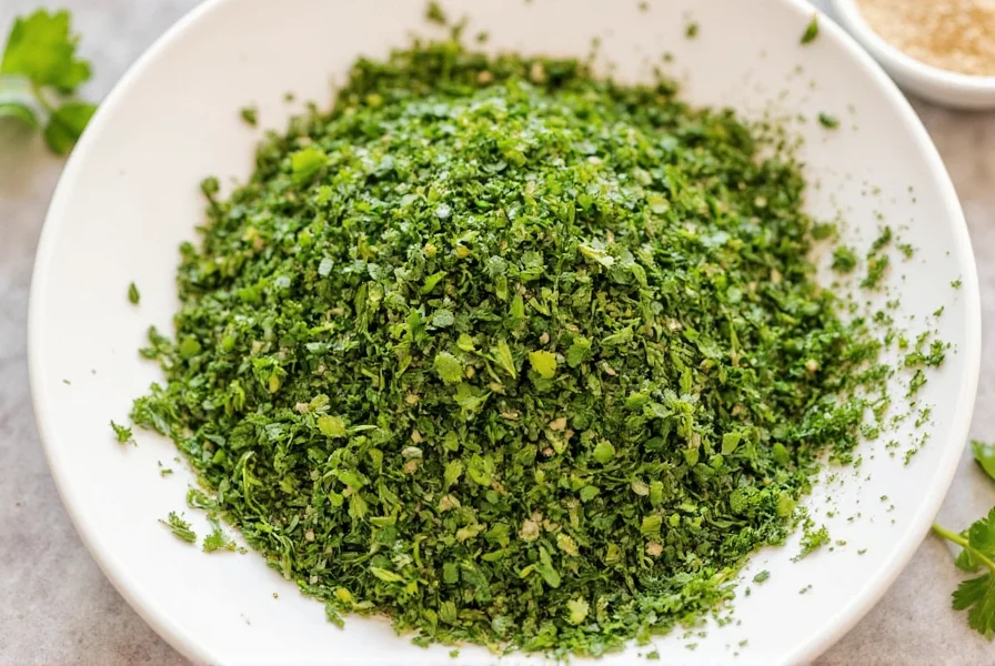 Bowl of dried parsley herbs