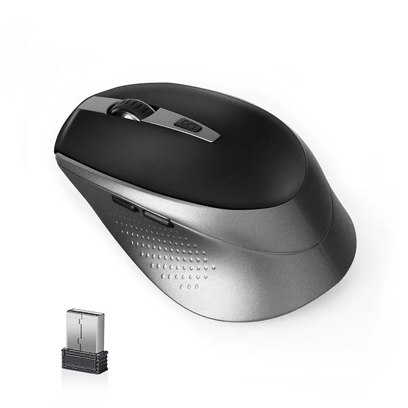 

Ergonomic Mouse Thin Slim 2.4G rechargeable wireless mouse in stock for office for home, Black