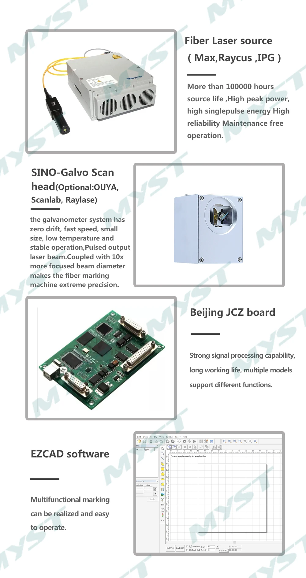 Raycus JPT 20W 30W 50W 100W Desktop Optical Fiber Laser Marking Machine Price for Metal plastic