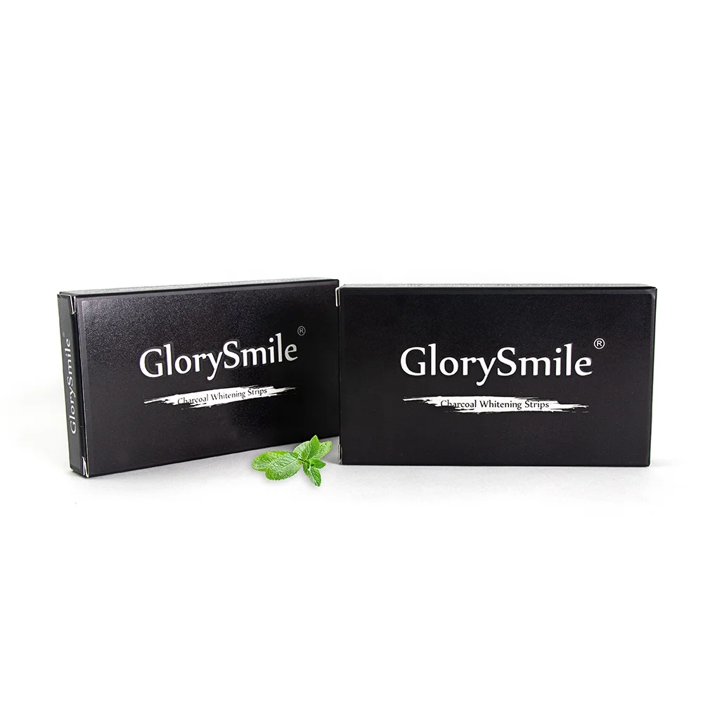 

No Sensitivity Zero Peroxide Natural Effective Activated Charcoal Teeth Whitening Strips, Black color