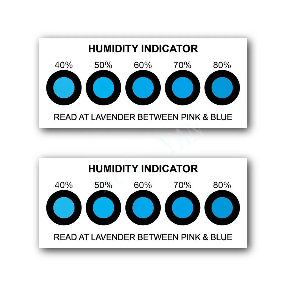 
High Quality Moistureproof Packing Humidity Indicator Paper Sheet manufacturer 