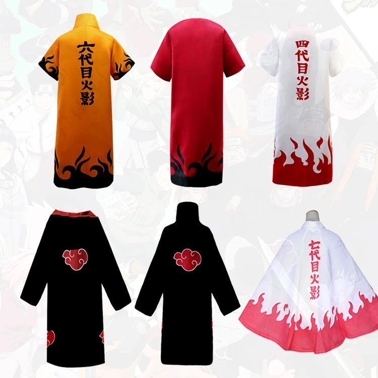 

Custom Japanese Anime Naruto Characters Graduation Akatsuki Sasuke Uchiha Cosplay Cloak Cape Coat Costume, Customized colors