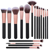 

17pcs rose gold makeup brush sets high quality synthetic hair brush
