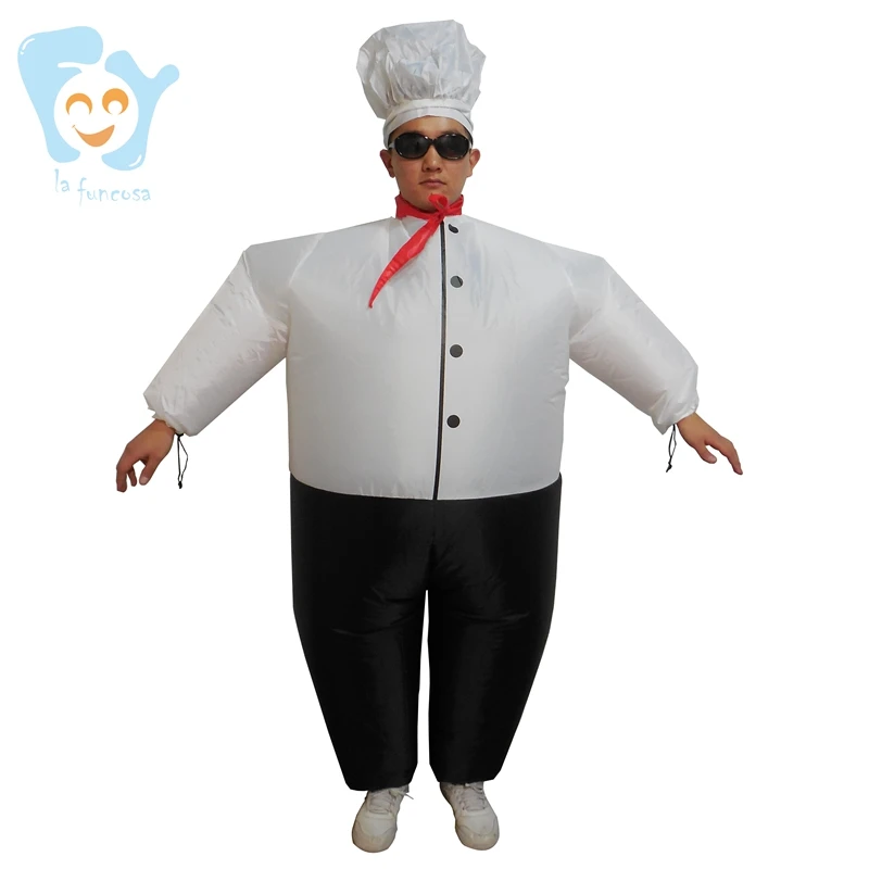 Funny Unisex Halloween Cook Cosplay Costumes Inflatable Chef Costumes ...