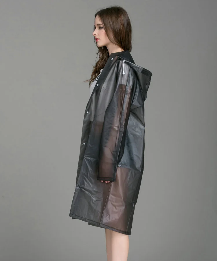 plus size transparent raincoat