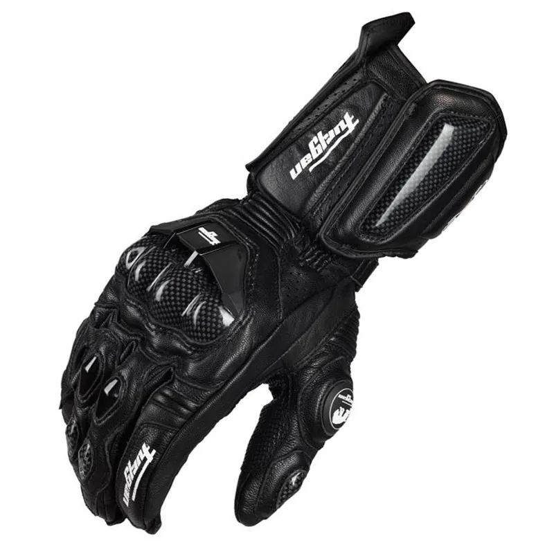

Wildmx Furygan Moto gp Alpine Leather Motorcycle Gloves Men Motocross Racing Gloves Stars Full finger Long Moto Carbon Fiber Luv, Black ,white