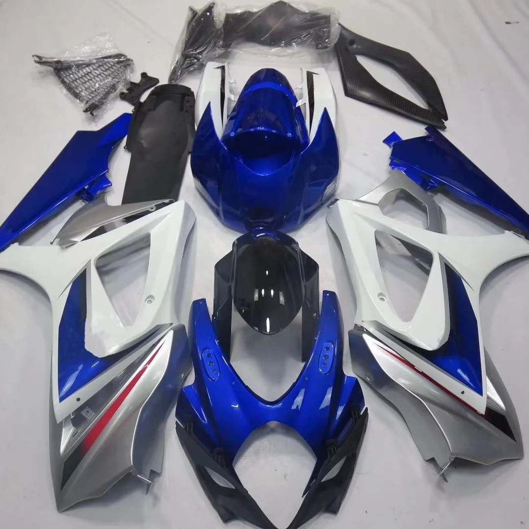 

WHSC Motorcycle Fairings Fit For SUZUKI GSXR1000 2007-2008 ABS Plastic Body Kit Painted With Blue And White Color, Pictures shown