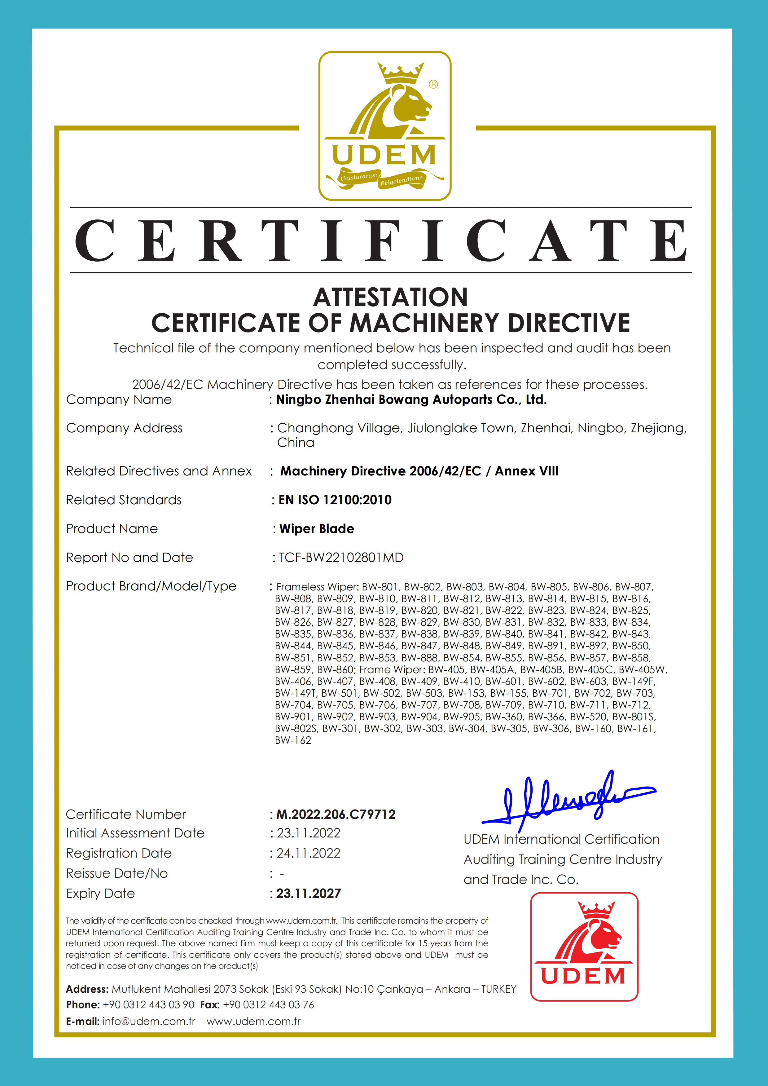 CE Certificate