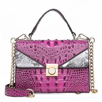 

2020 New Arrivals Crocodile Pattern Leather Ladies Tote Messenger Bags Women Shoulder Handbags