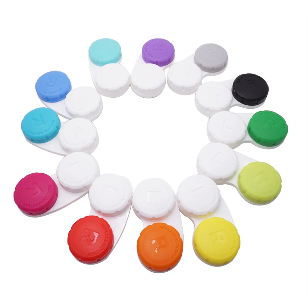 

Wholesale fashion Contact Lenses dual Case Cute Lovely Travel Kit box high quality, Pink