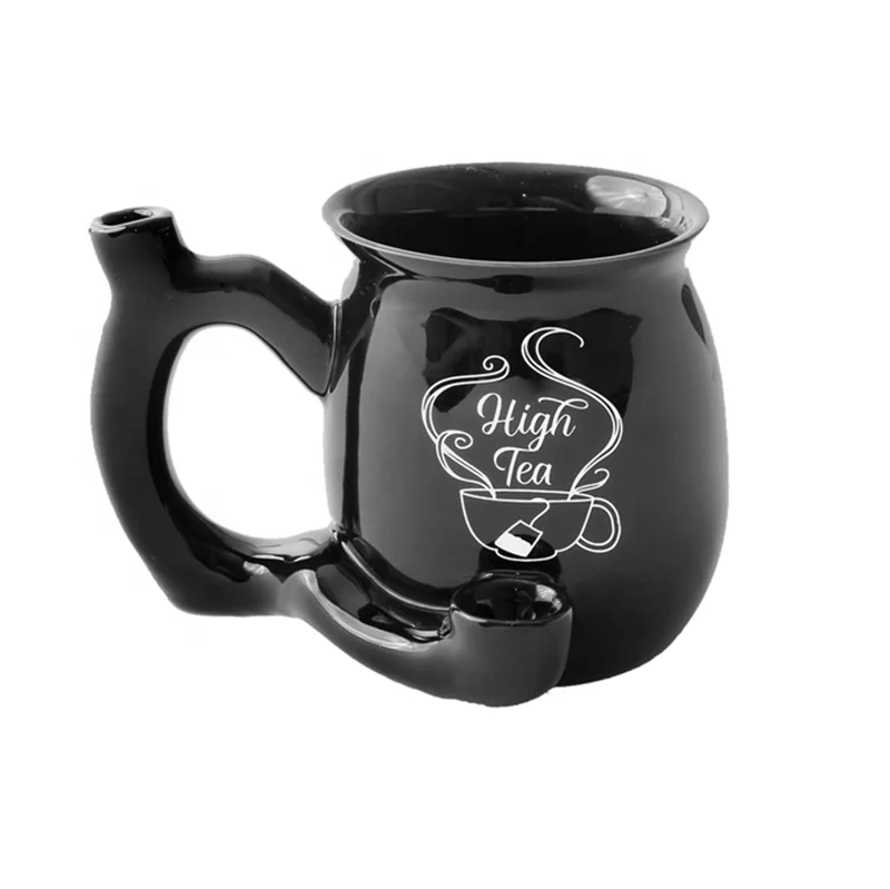 

Best seller Creative Porcelain coffee mug withTobacco Smoking Pipes logo and color Custom, Black