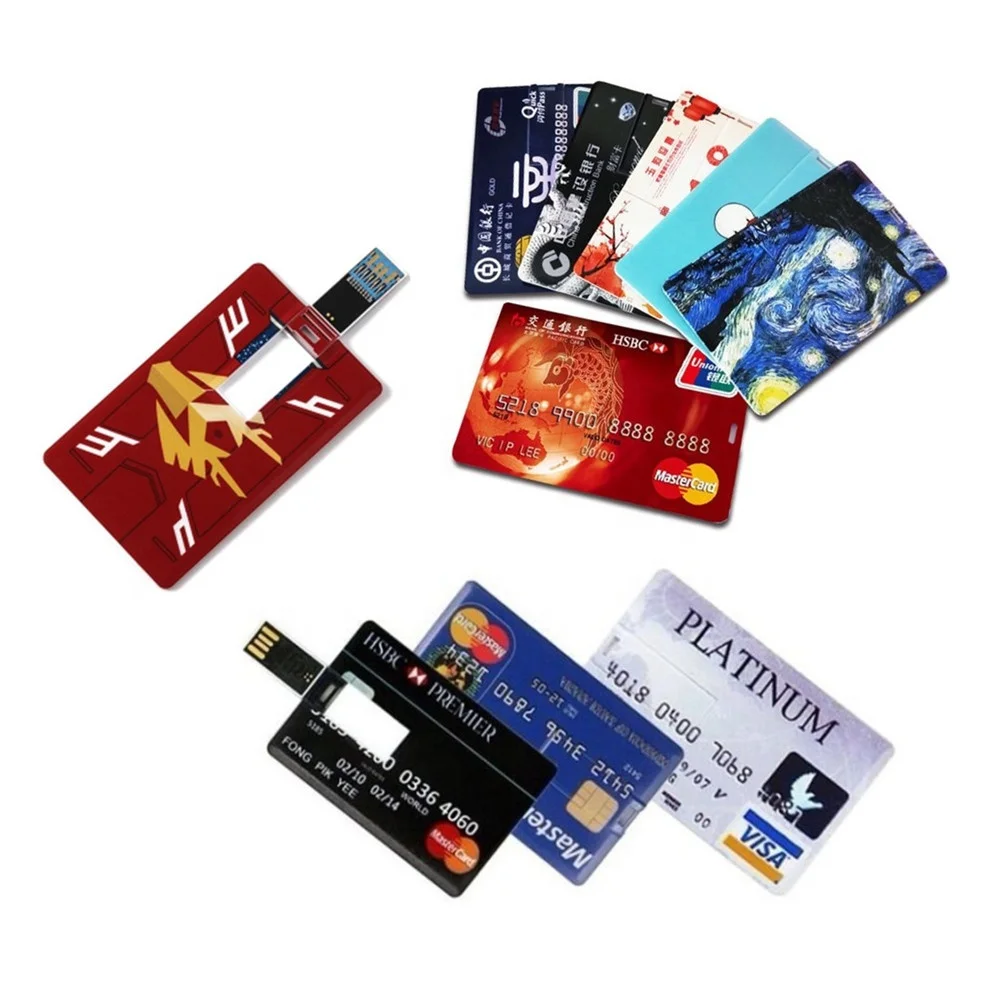 

full color credit business card memory 2tb usb flash drive