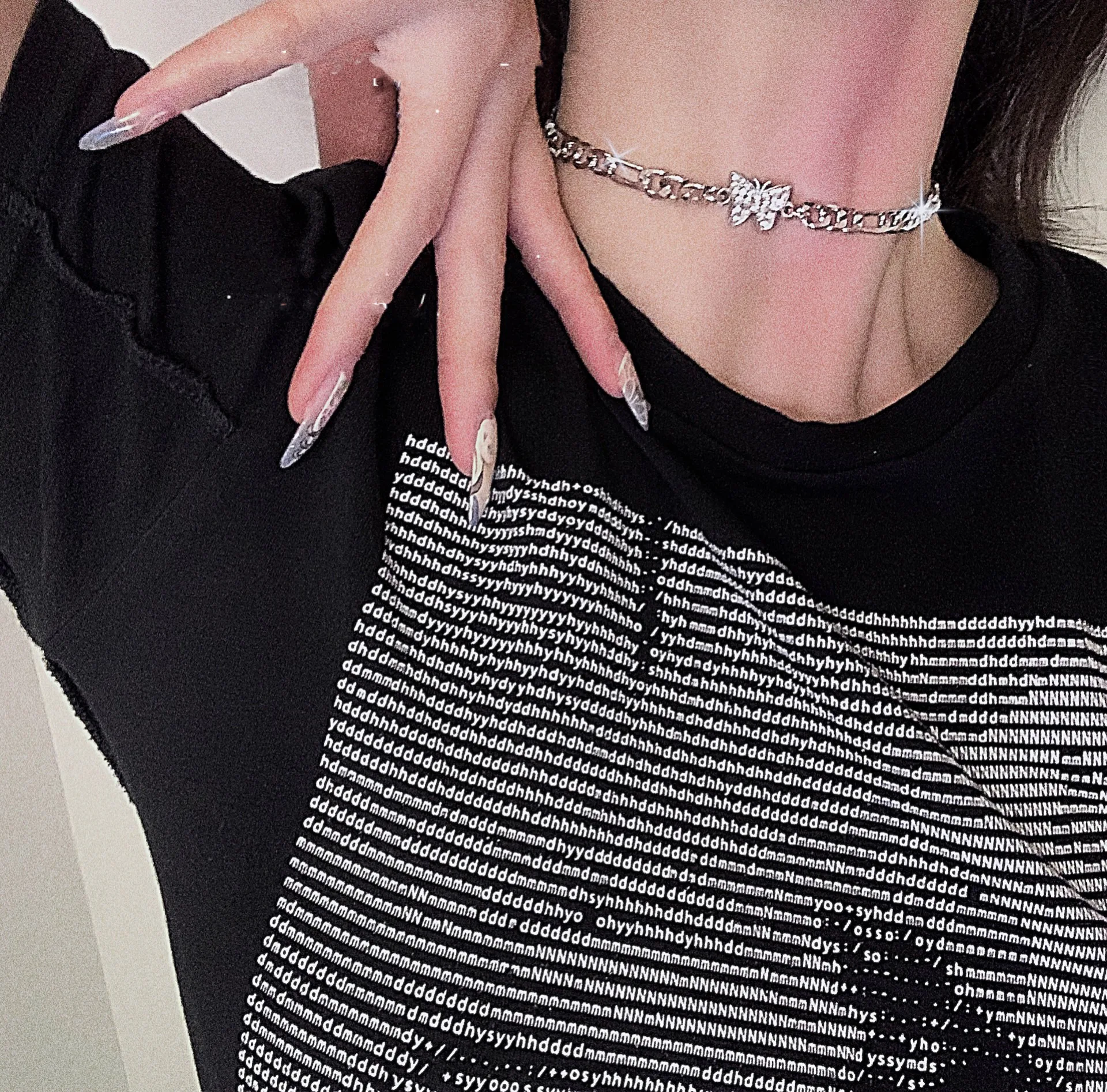 

55cm 20201 fashion chain butterfly necklace chocker