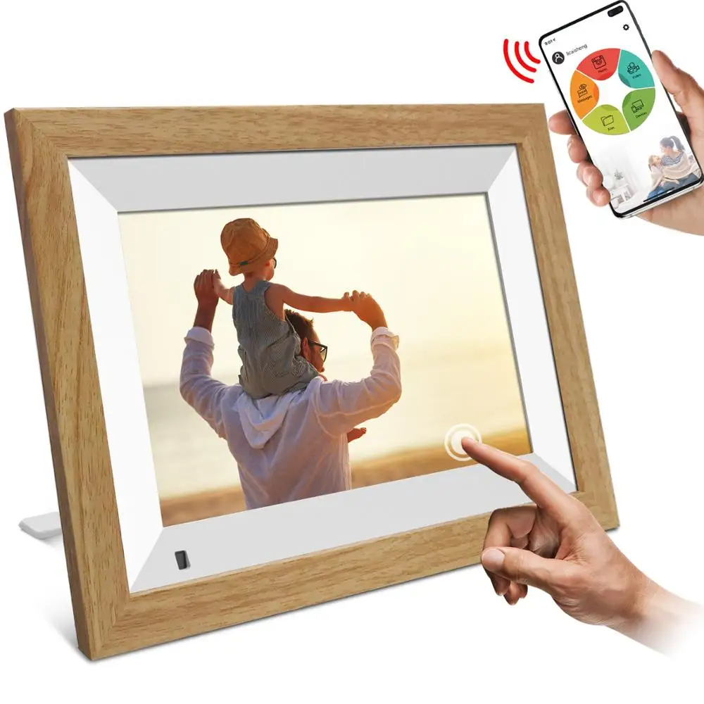

digital photo frame 10 wifi IPS Touch Screen Display, 16GB IOS And android app, Share Photos via App, Email, Cloud