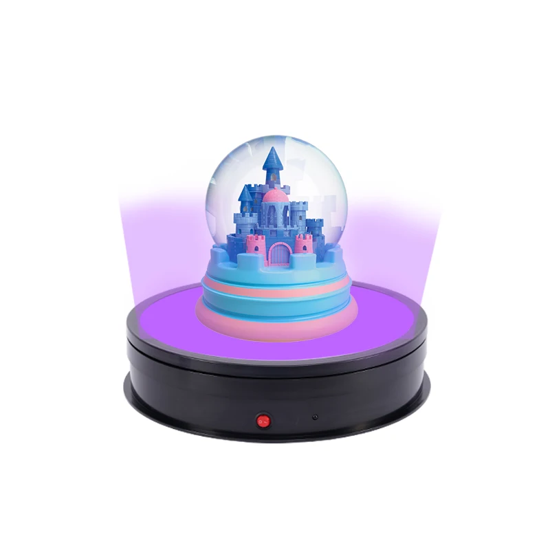 

New 30CM RGB Plastic Wedding Cake Heavy Duty Electric Turn Table 360 Degree Electric Rotating Turntable Display Stand