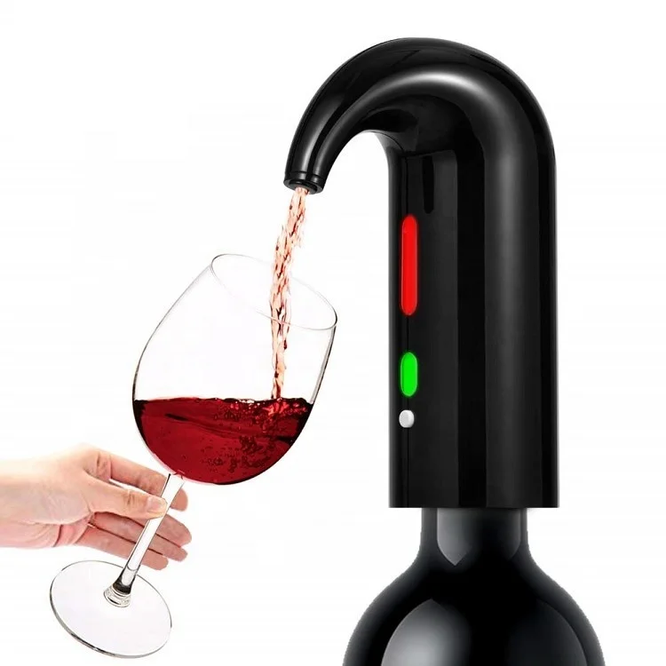 

Amazon top seller Sunway multi-smart wine aerator decanter with high pressure oxygen red light and magnetic decanting, Red/black/sliver/oem