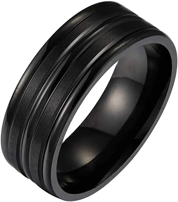

Stainless Steel Rings for Men-Brushed Matte High Polished Smooth Band Ring