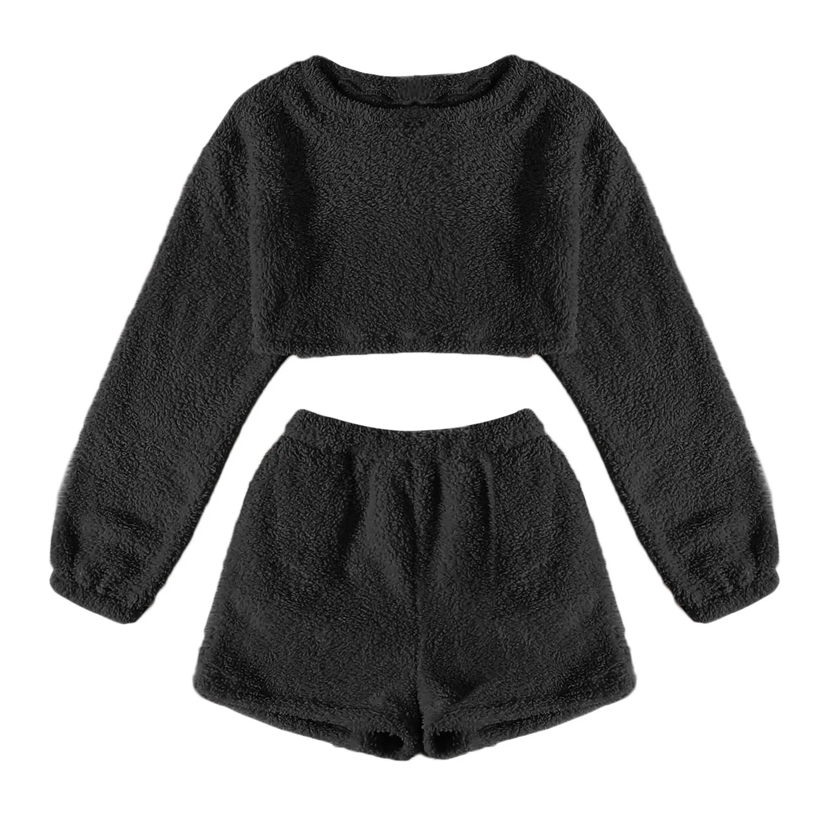 

Women's Fleece 2-Piece Lounge wear PJs Warm Women Sleepwear