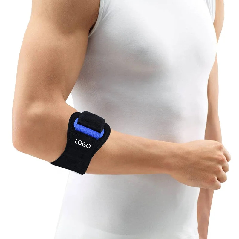 

tennis Elbow Brace - Pain Relief for Tennis & Golfer's Elbow - Best Forearm Brace & Elbow Support with Compression Pad, Grey-blue, black knee support