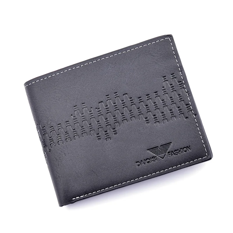 

2021new fashion leather man short wallets luxury wallet for men