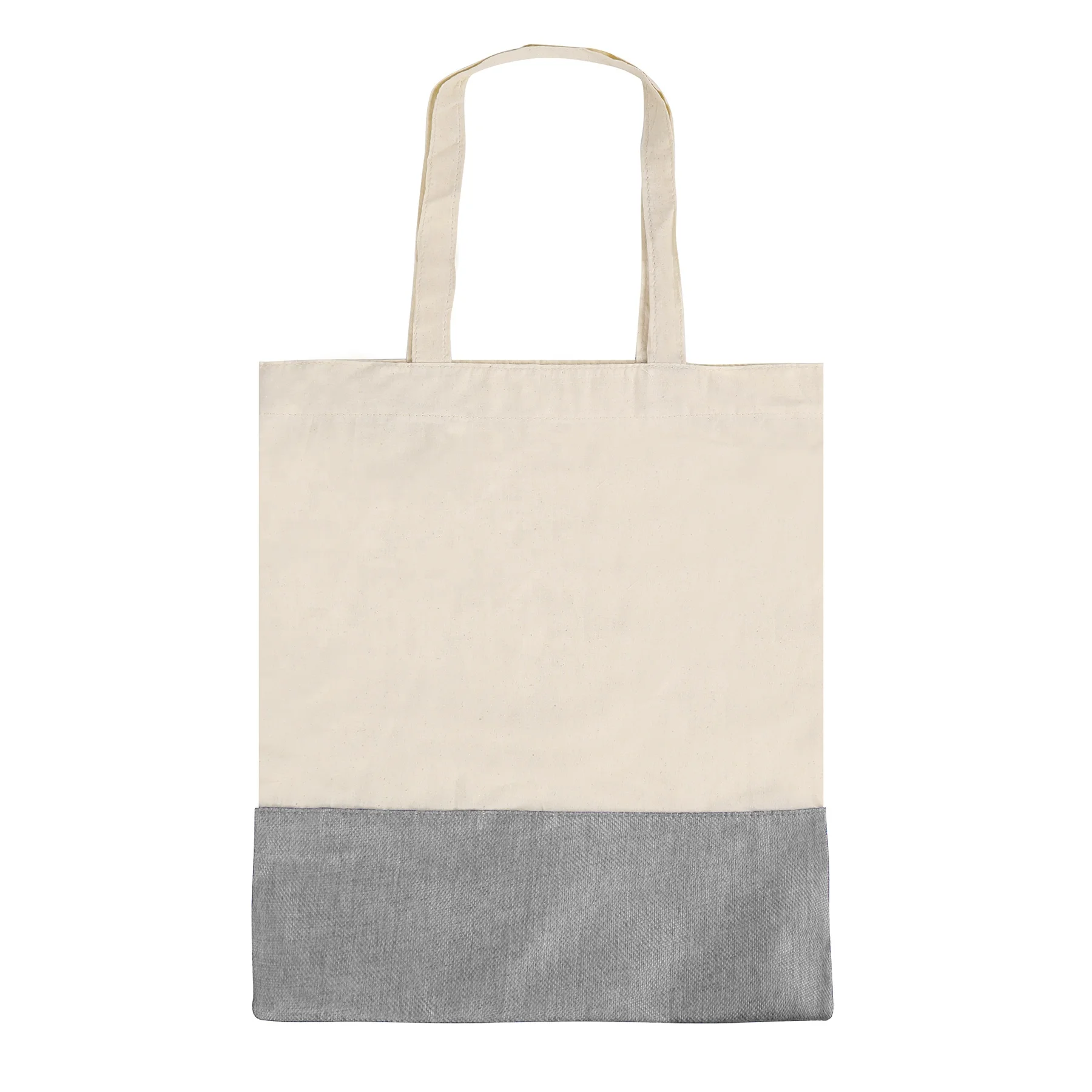 

Logo Custom Exhibition Gift Economy Burlap Grocery Bags Two-Tone Canvas Cotton Recyclable Tote