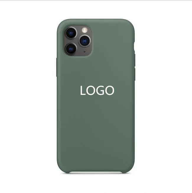 For iPhone 11 Original Liquid Silicone Rubber Mobile Phone Case with Soft Microfiber Cloth Lining