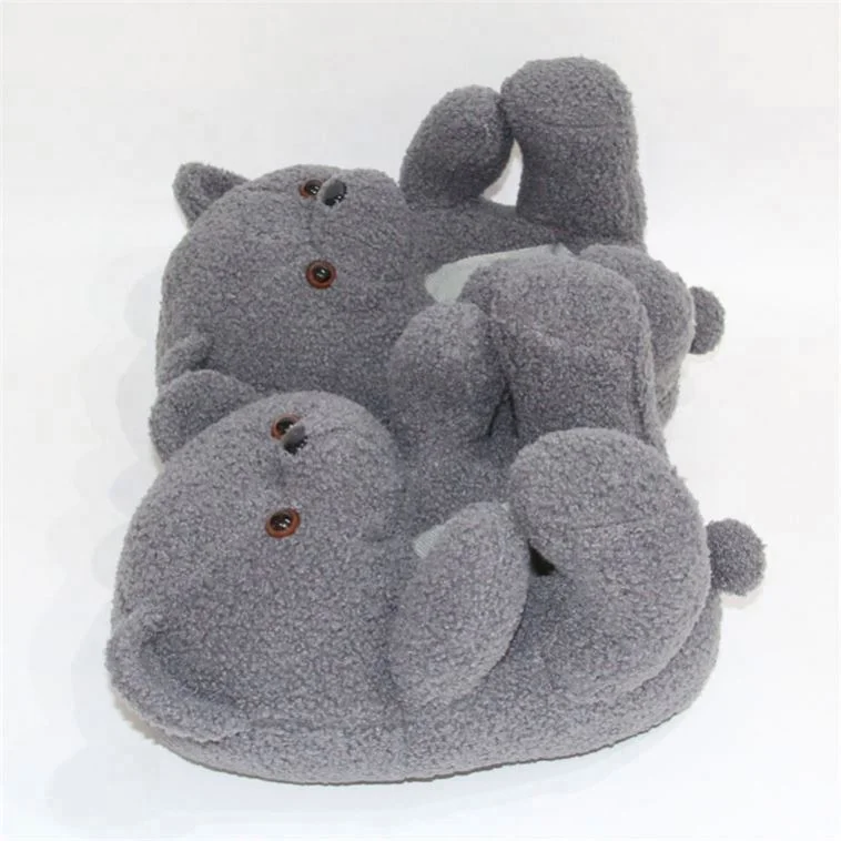 

2021 stock Animals Cheap Teddy Bear Slippers Comfortable fluffy furry Teddy Slipper Rainbow Teddy Bear l Slippers, Picture