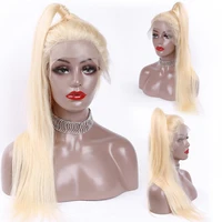 

Glueless #613 Russian Blonde Lace Front Human Hair Wigs Straight Lace Frontal Wig Pre Plucked Honey Blonde Remy Lace Wigs