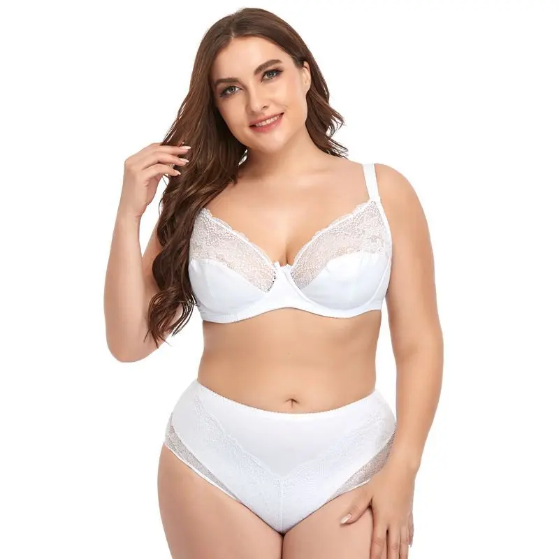 

Plus Size Women's Underwear Breathable Sports Women's Clothing Quick Dry Adjustable Yoga High Quality Plus Size Bra And Thong, White / ivory /black