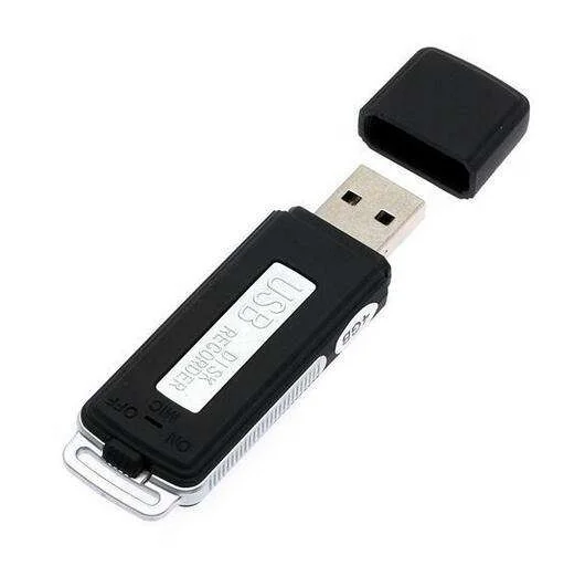 

Voice Recorder Spy USB Device Audio Digital Recording Listening Secret Hidden 8G, Black