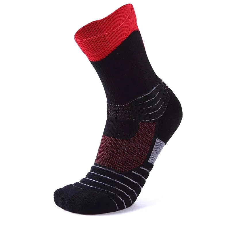 

Custom Black Cotton Basketball Running Socks, Customized