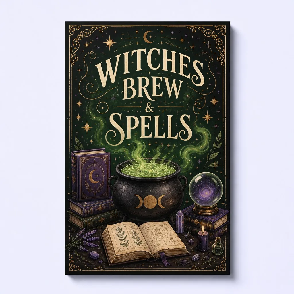 Witches Brew and Spells Art Poster