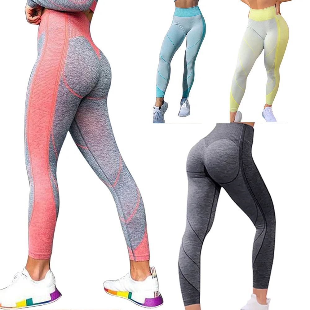 

Selling Durable Using Skinny Pantalon De Yoga Butt Lifting Fitness Gym Pants High Waist Leggings With Lines