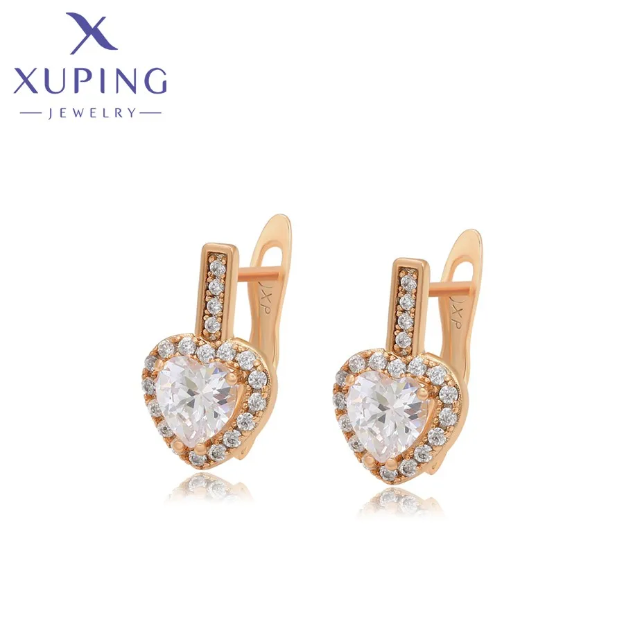 A00919965 XuPing Jewelry Fashion and Exquisite Heart Style 18k Gold Jewelry Earrings Mother's Day Gift