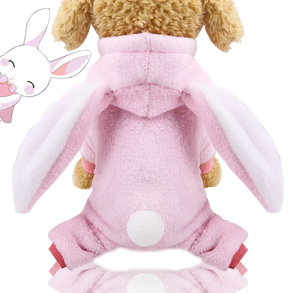 

Cats Clothes Autumn And Winter Long-eared Rabbits Velvet Pet Dog Bathrobes Clothes