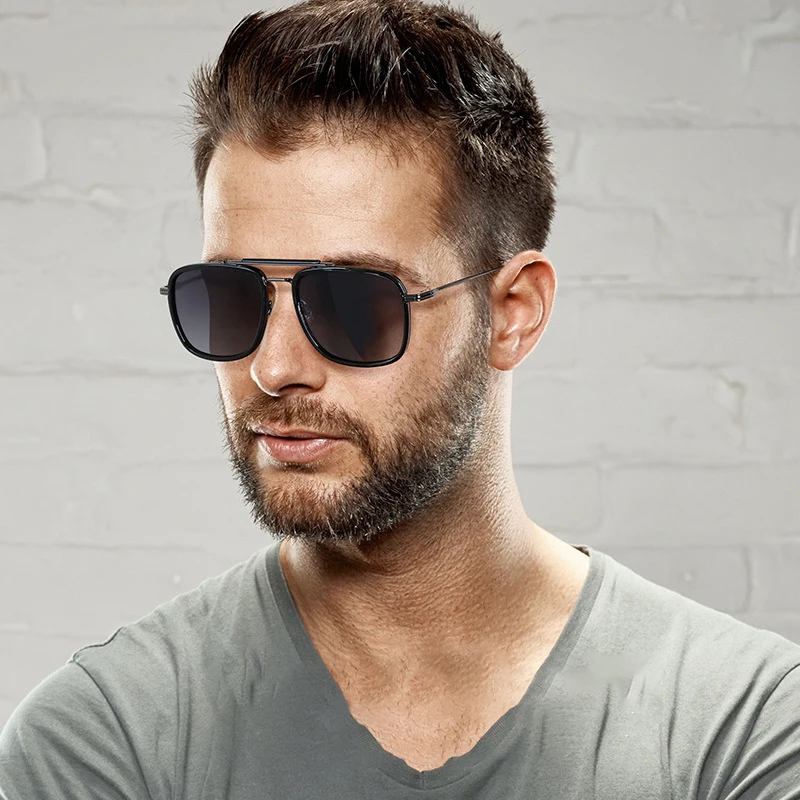 

Classic Retro Pilot Men Sun Glasses Metal Frame Polarized Driving Night Vision Sunglasses