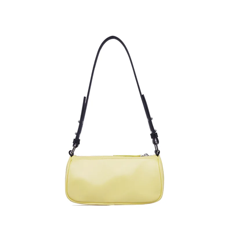 

New Design Faux Leather Solid Color Retro Square Simple Underarm Shoulder Crossbody Bag, White, yellow, green, black