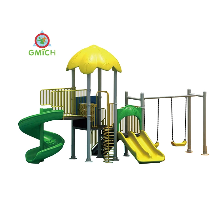 

Patio swingset playground outdoor garden playground outdoor kids plastic slide JMQ-18158D, Colorful