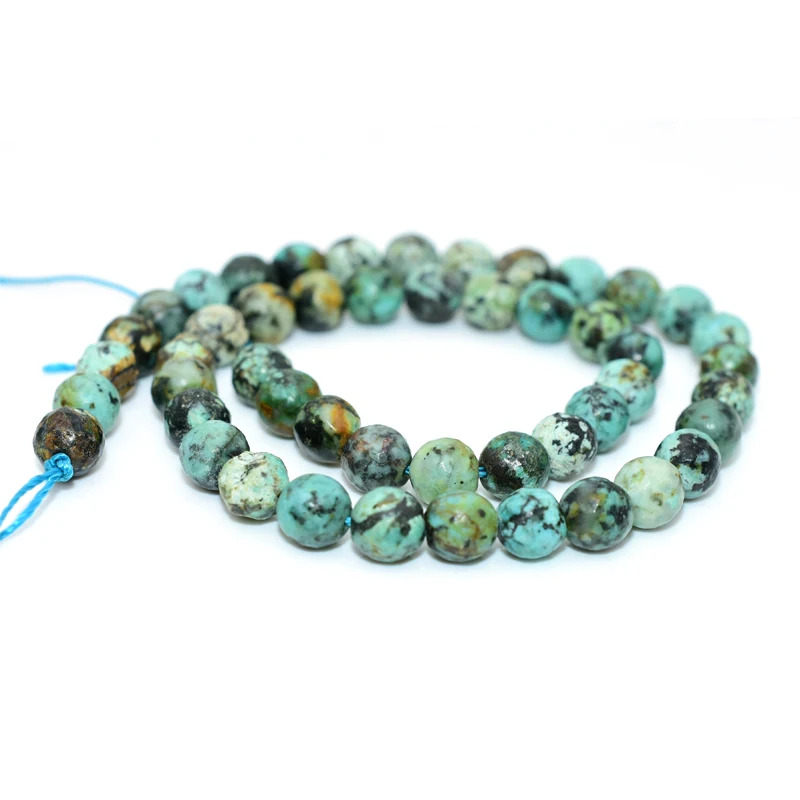 

Trade Insurance 6/8/10mm High Quality Natural Faceted African Turquoise Loose Beads