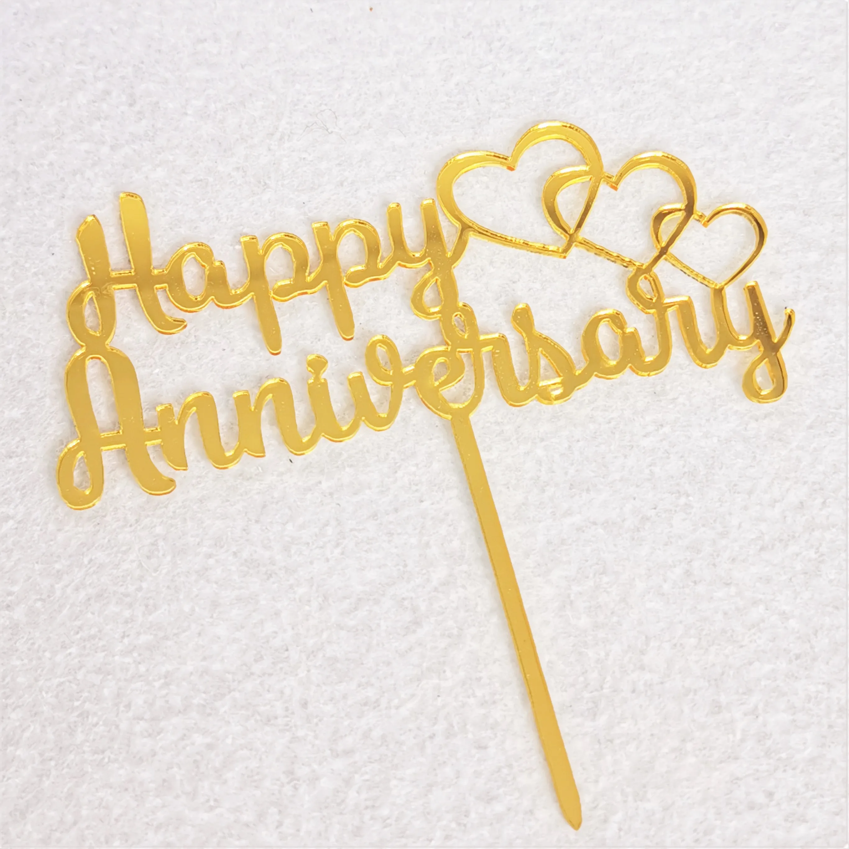 

Happy Anniversary wedding Acrylic Cake Topper for party supplier