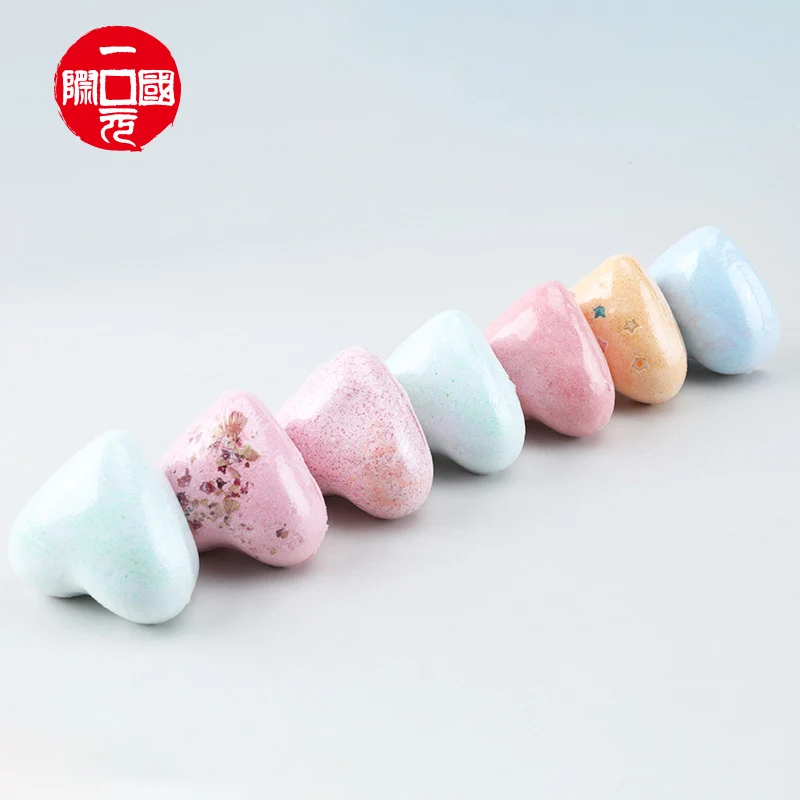 

Hot sale bath salt ball kids bath bomb luxury gift set with heart shaped