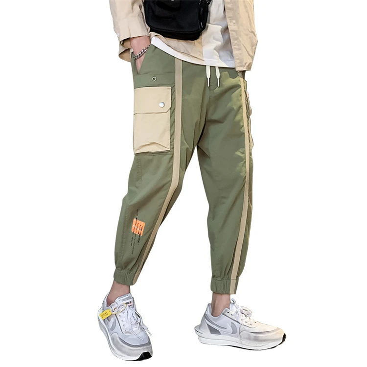 

High quality street long pants men 2021 new fashion cargo long pants creative casual long pants