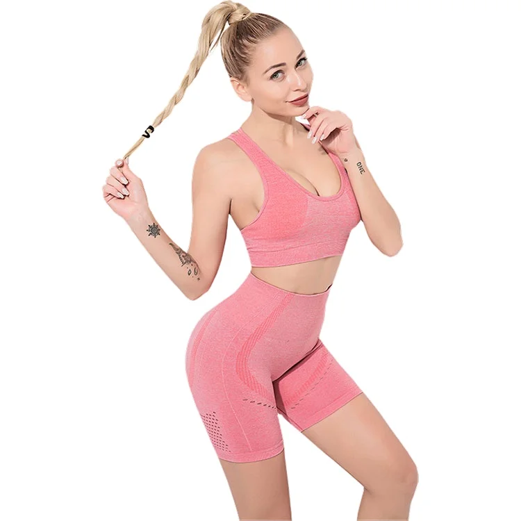 

Yoga Activewear Set Sports Bra And Shorts Set Women Workout Sets Yoga Fitness Clothes For Women 2 Piece