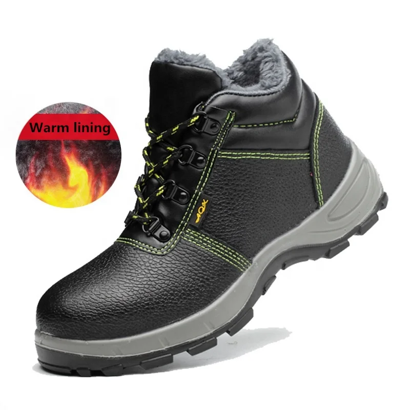 

winter Safety Shoes Factory Wholesale Puncture Proof Work Construction Steel Toe Warm Safety Shoes for Men