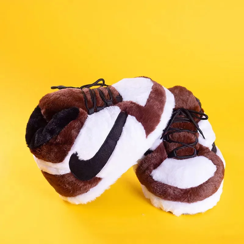 

Winter Shoes Warm House Plush Yeezy Jordan AJ Cozy Cotton sneaker Slippers, Customized color